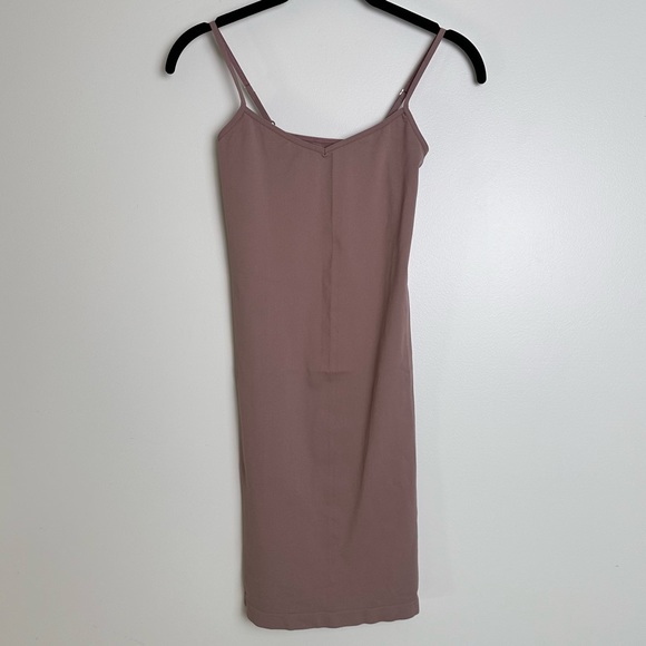 NWOT Free People Intimately Free Seamless V neck Slip Taupe Brown Size XS/Small - Picture 2 of 5
